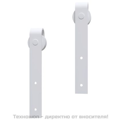 Плъзгаща врата с монтажни части, 90x210 см, борово дърво масив