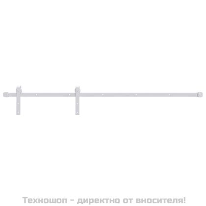 Плъзгаща врата с монтажни части, 85x210 см, борово дърво масив