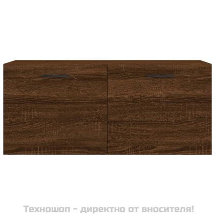 Стенен шкаф, кафяв дъб, 80x36,5x35 см, инженерно дърво