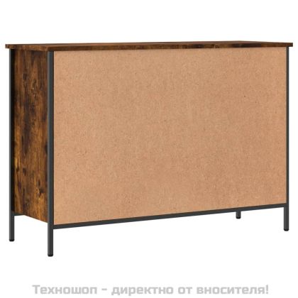 Шкаф за обувки, опушен дъб, 100x35x70 см, инженерно дърво