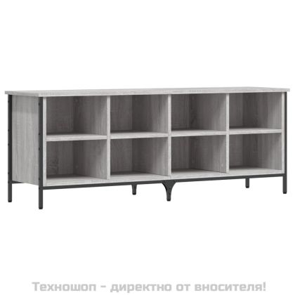 Шкаф за обувки, сив сонома, 131x35x50 см, инженерно дърво