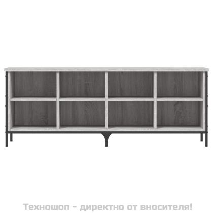 Шкаф за обувки, сив сонома, 131x35x50 см, инженерно дърво