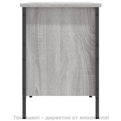 Шкаф за обувки, сив сонома, 131x35x50 см, инженерно дърво