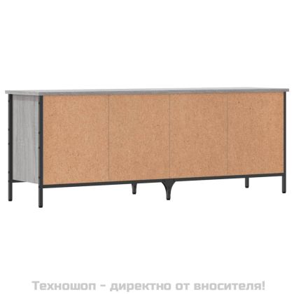 Шкаф за обувки, сив сонома, 131x35x50 см, инженерно дърво