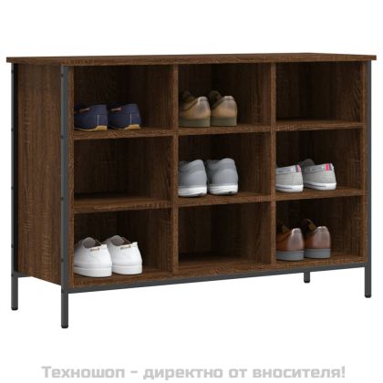 Шкаф за обувки, кафяв дъб, 100x35x70 см, инженерно дърво