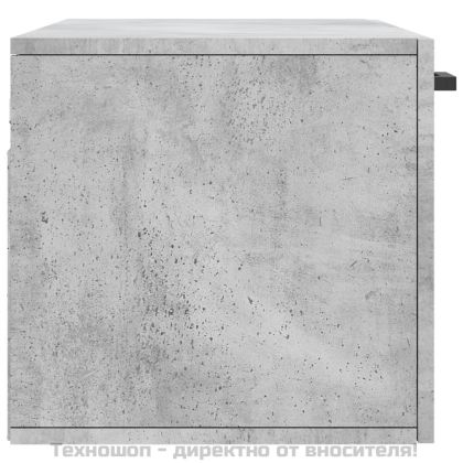 Стенен шкаф, бетонно сив, 80x36,5x35 см, инженерно дърво