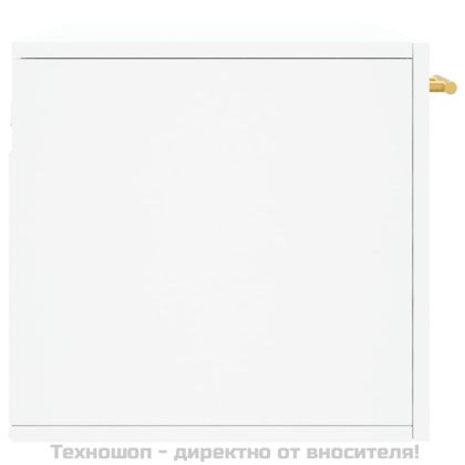 Стенен шкаф, бял, 80x36,5x35 см, инженерно дърво