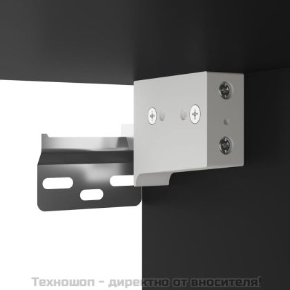 Стенен шкаф, черен, 80x36,5x35 см, инженерно дърво