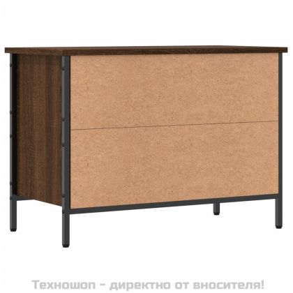 Шкаф за обувки, кафяв дъб, 69x35x50 см, инженерно дърво