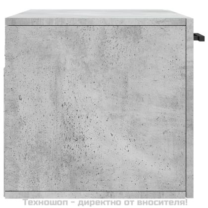 Стенен шкаф, бетонно сив, 80x36,5x35 см, инженерно дърво