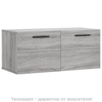 Стенен шкаф, сив сонома, 80x36,5x35 см, инженерно дърво