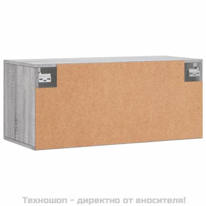 Стенен шкаф, сив сонома, 80x36,5x35 см, инженерно дърво