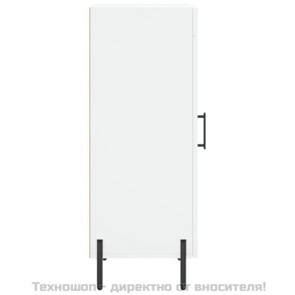 Сайдборд, бял, 34,5x34x90 см, инженерно дърво