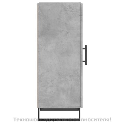 Сайдборд, бетонно сив, 34,5x34x90 см, инженерно дърво