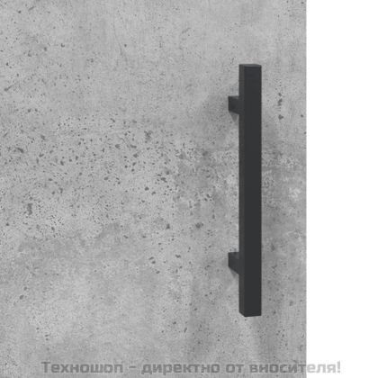 Сайдборд, бетонно сив, 34,5x34x90 см, инженерно дърво