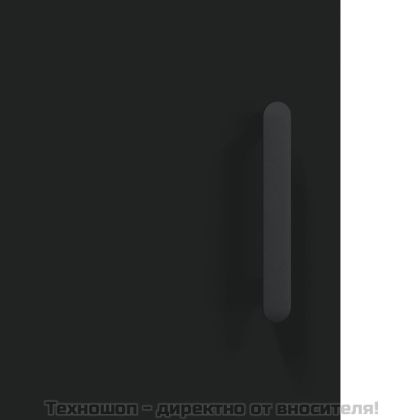 Сайдборд, черен, 34,5x34x90 см, инженерно дърво