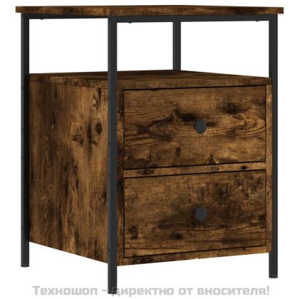 Нощни шкафчета 2 бр опушен дъб 44x45x60 см инженерно дърво