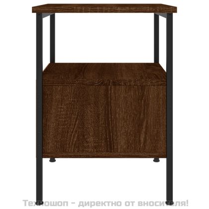 Нощни шкафчета 2 бр кафяв дъб 34x36x50 см инженерно дърво