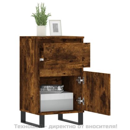 Бюфети 2 бр опушен дъб 40x35x70 см инженерно дърво