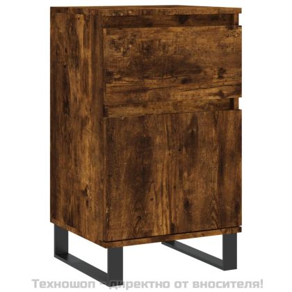 Бюфети 2 бр опушен дъб 40x35x70 см инженерно дърво