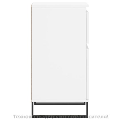 Бюфети, 2 бр, бели, 40x35x70 см, инженерно дърво