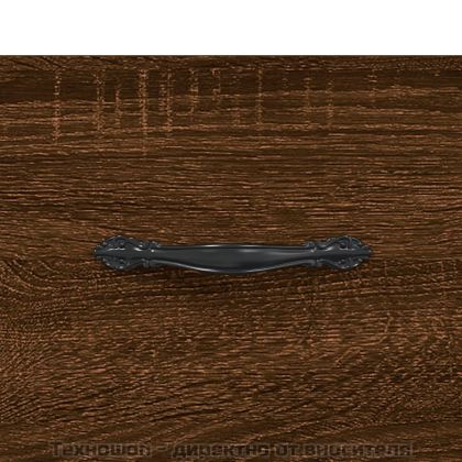 Сайдборд, кафяв дъб, 34,5x34x90 см, инженерно дърво