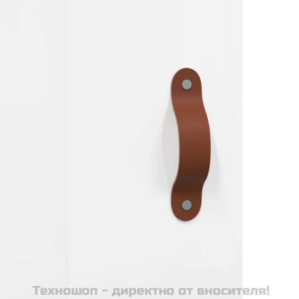 Сайдборд, бял гланц, 69,5x34x90 см, инженерно дърво