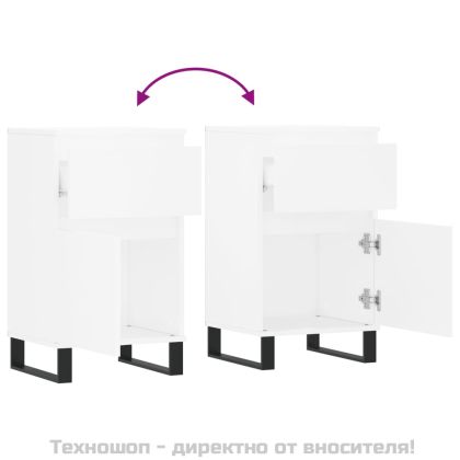 Бюфет бял 40x35x70 см инженерно дърво