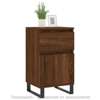 Бюфети 2 бр кафяв дъб 40x35x70 см инженерно дърво