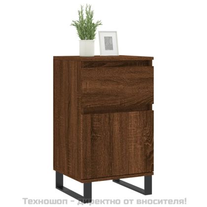 Бюфети 2 бр кафяв дъб 40x35x70 см инженерно дърво