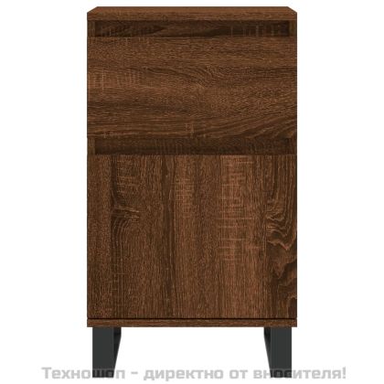 Бюфети 2 бр кафяв дъб 40x35x70 см инженерно дърво