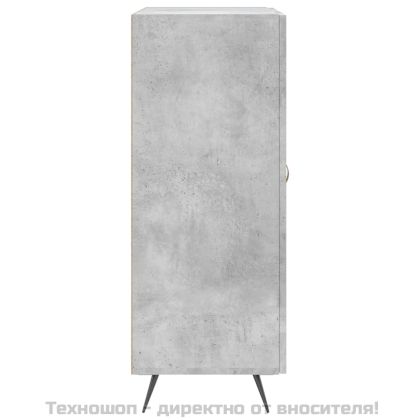 Сайдборд, бетонно сив, 69,5x34x90 см, инженерно дърво