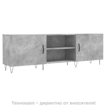 ТВ шкаф, Бетонно сиво, 150x30x50 см, инженерно дърво