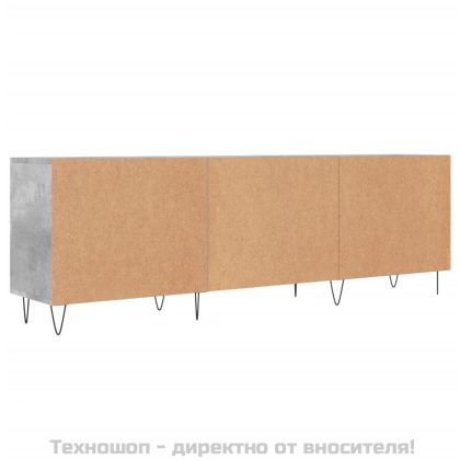 ТВ шкаф, Бетонно сиво, 150x30x50 см, инженерно дърво