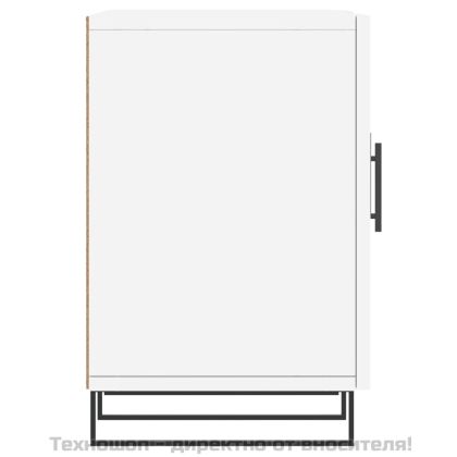 ТВ шкаф, бял, 150x30x50 см, инженерно дърво