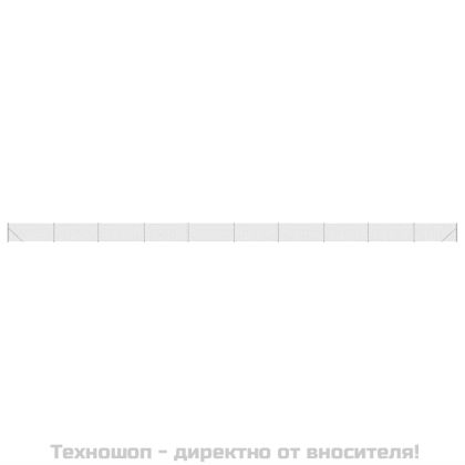 Плетена оградна мрежа с фланец, сребриста, 0,8x25 м