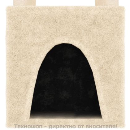 Котешко дърво със сизалени стълбове, кремаво, 147 см