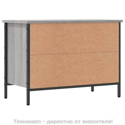Шкаф за обувки, сив сонома, 69x35x50 см, инженерно дърво