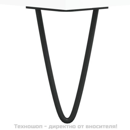 Бюфети 2 бр бял гланц 40x35x70 см инженерно дърво