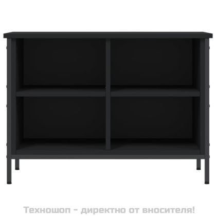 Шкаф за обувки, черен, 69x35x50 см, инженерно дърво