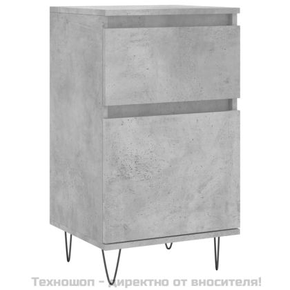 Бюфети 2 бр бетонно сив 40x35x70 см инженерно дърво