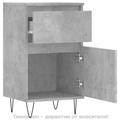 Бюфети 2 бр бетонно сив 40x35x70 см инженерно дърво