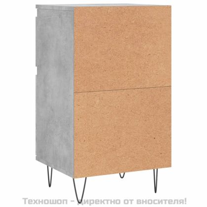 Бюфети 2 бр бетонно сив 40x35x70 см инженерно дърво