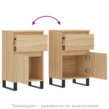 Бюфети 2 бр дъб сонома 40x35x70 см инженерно дърво