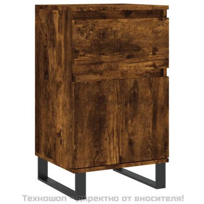 Бюфет опушен дъб 40x35x70 см инженерно дърво