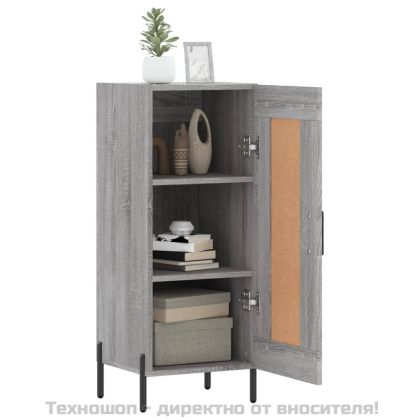 Сайдборд, сив сонома, 34,5x34x90 см, инженерно дърво