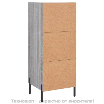 Сайдборд, сив сонома, 34,5x34x90 см, инженерно дърво