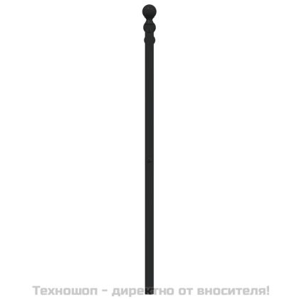 Метална табла за глава, черна, 180 см