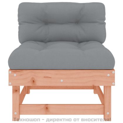 Среден диван с възглавници, дугласко дърво масив