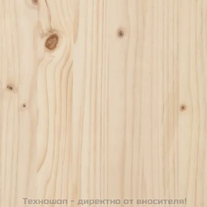 Градинска табуретка с възглавница, борова дървесина масив